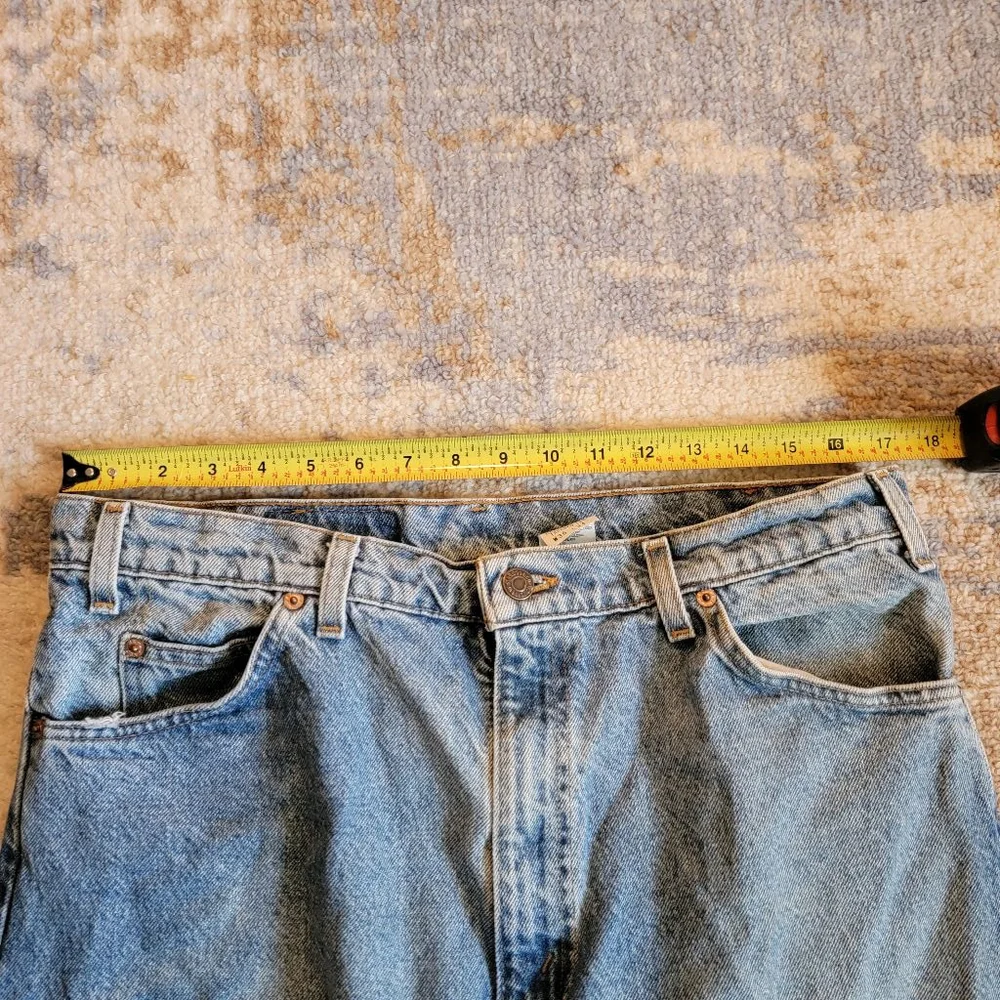 Vintage Mens Levi's 550 Relaxed Fit Tapered Leg Orange Tab Acid Wash 36x34
